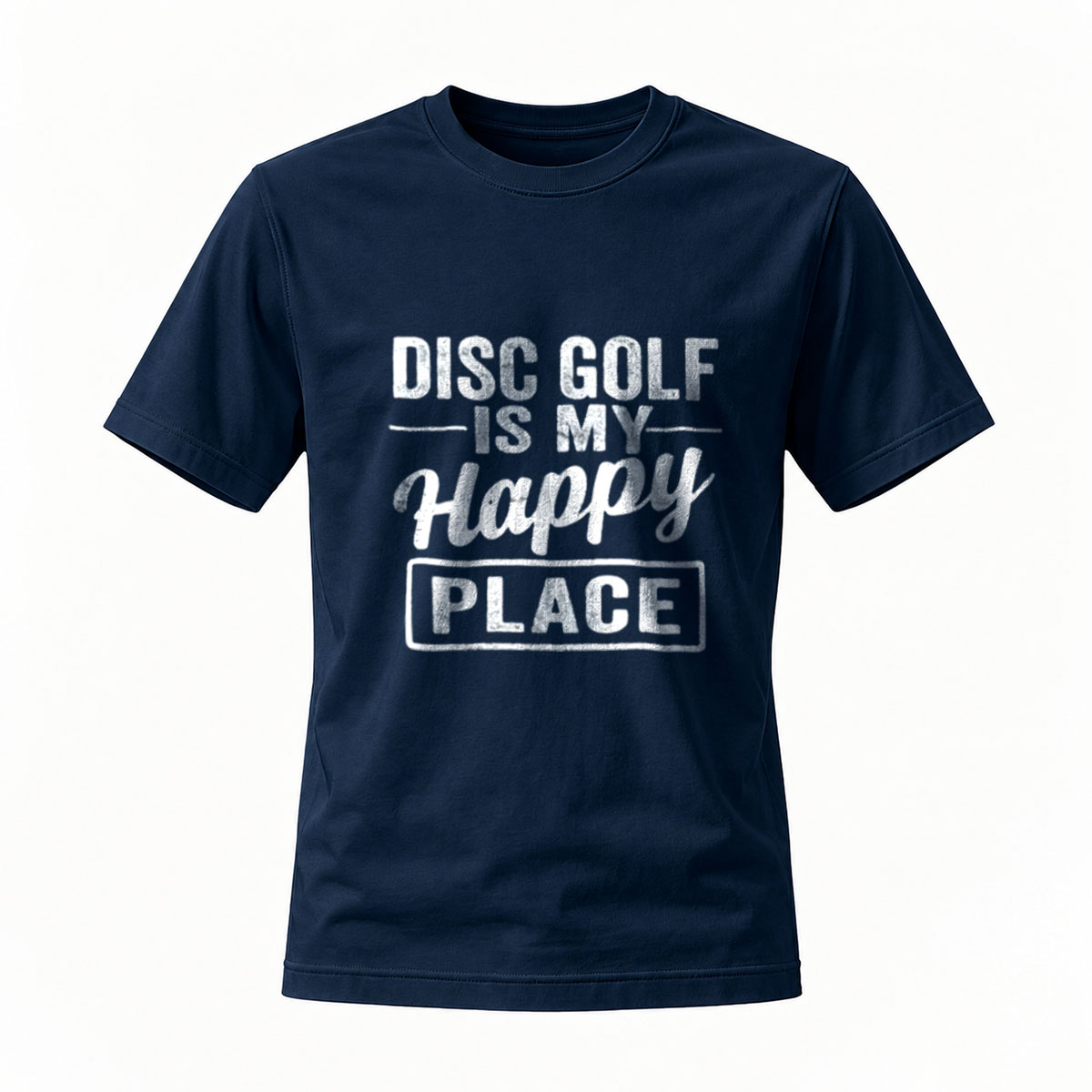 Disc Golf Is My Happy Place T-Shirt Men's Women's Casual Wear Gift - Image 7