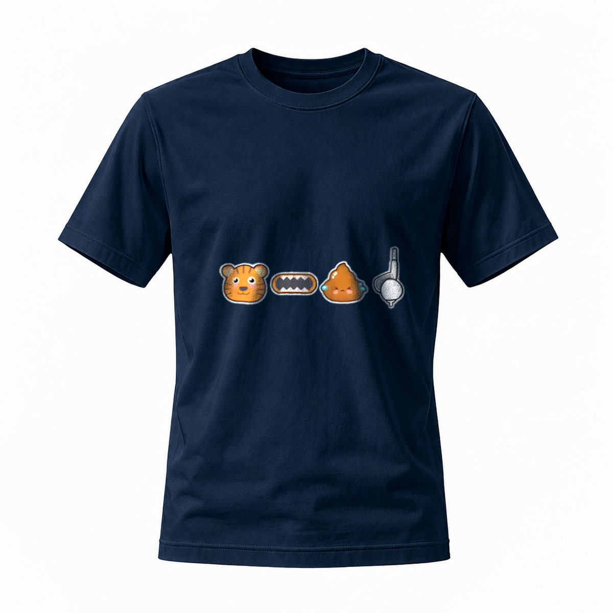 Cute Animal Emoji T-Shirt Men's Black Casual Gift Wear - Image 7