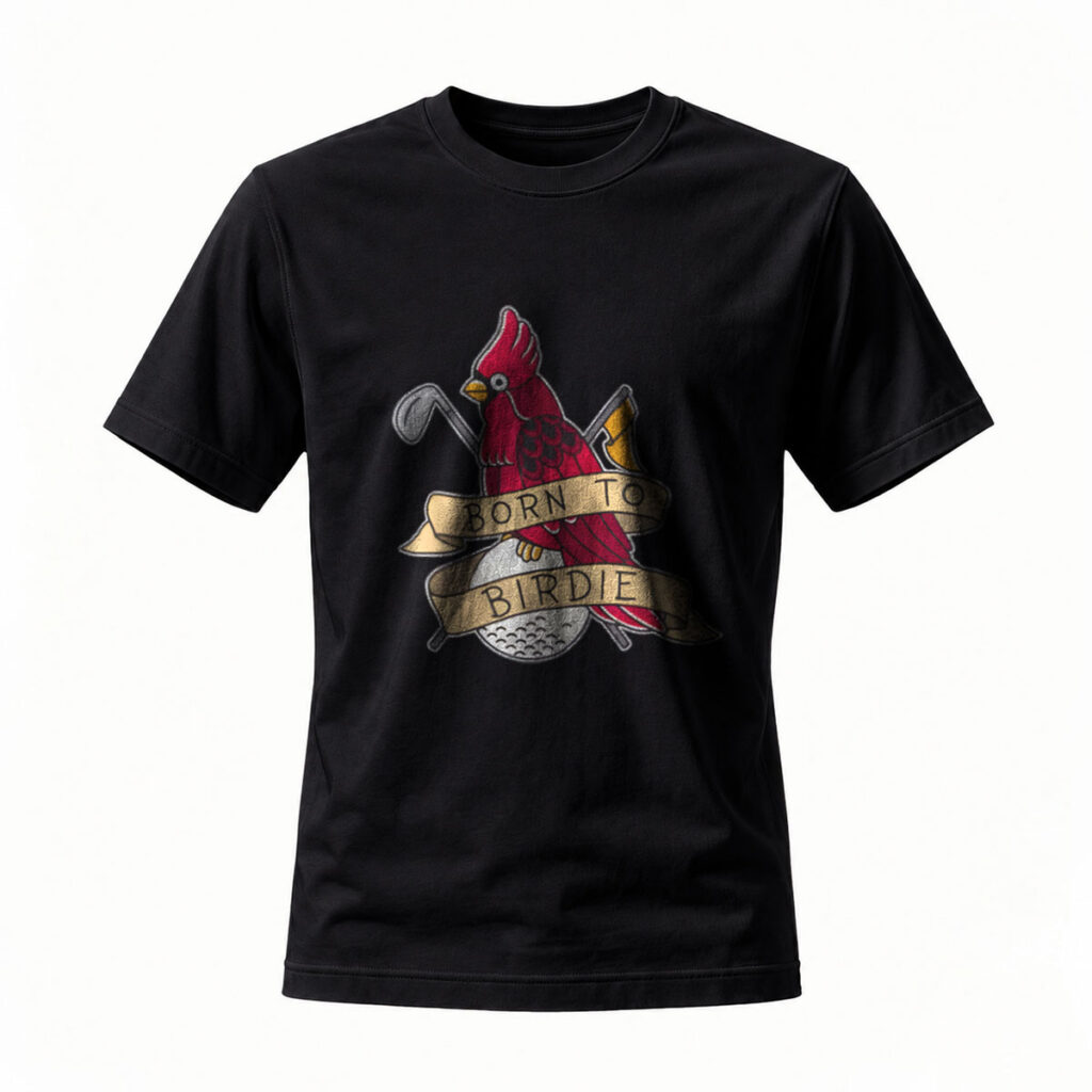 Born to Birdie Golf Cardinal T-Shirt Men's Casual Wear