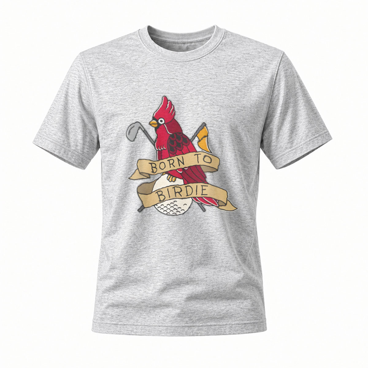 Born to Birdie Golf Cardinal T-Shirt Men's Casual Wear - Image 3