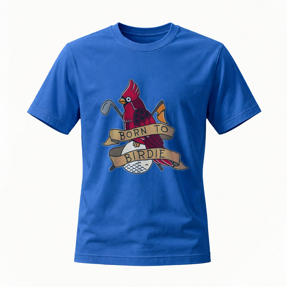 Born to Birdie Golf Cardinal T-Shirt Men's Casual Wear - Image 4
