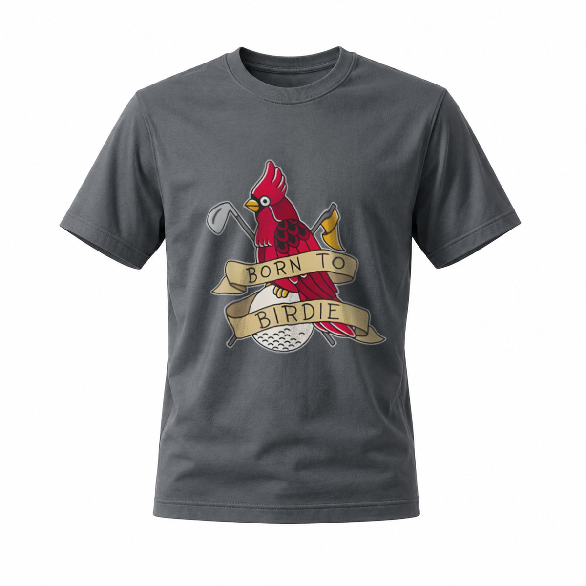 Born to Birdie Golf Cardinal T-Shirt Men's Casual Wear - Image 6