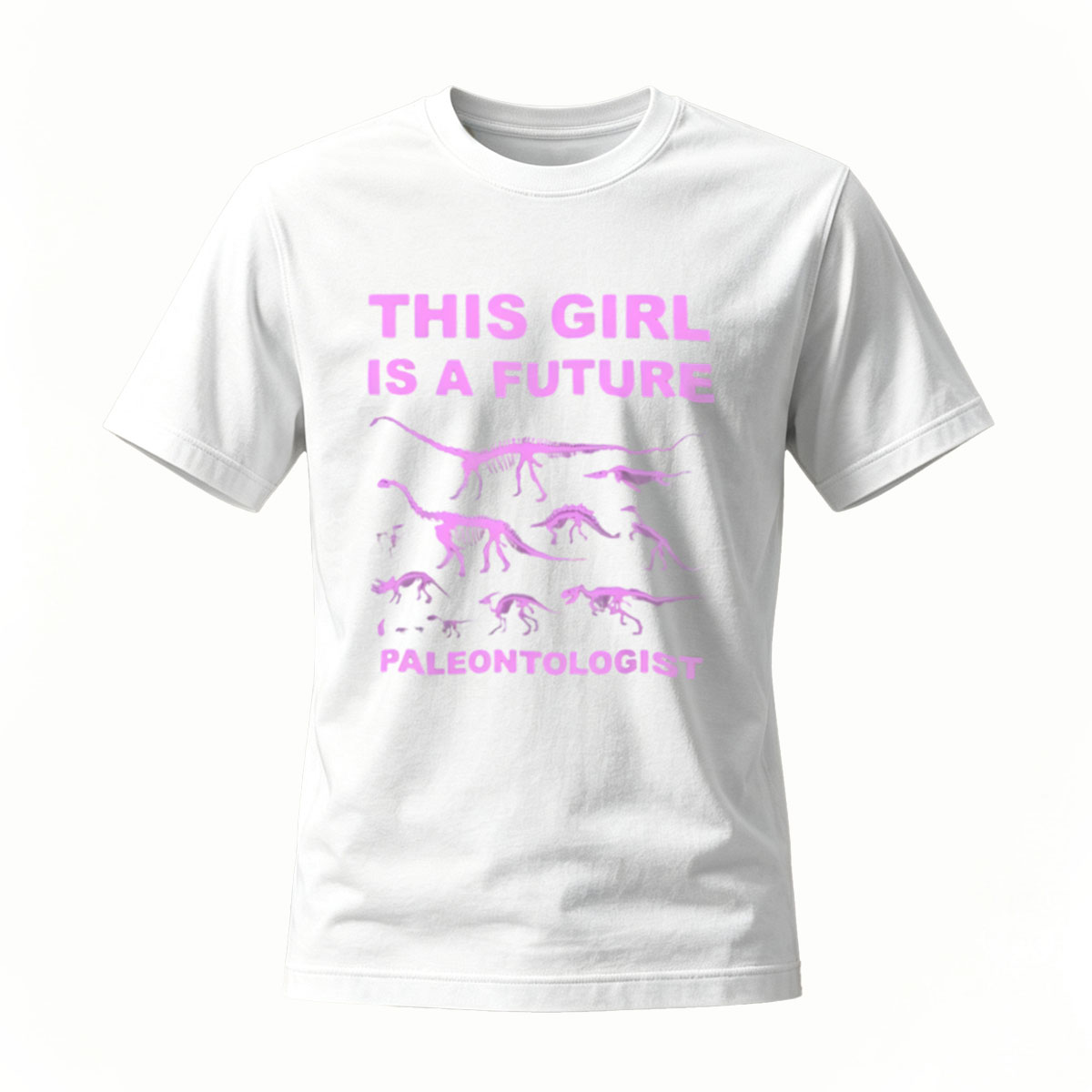 This Girl Is A Future Paleontologist Dinosaur Skeletons T-Shirt - Image 2
