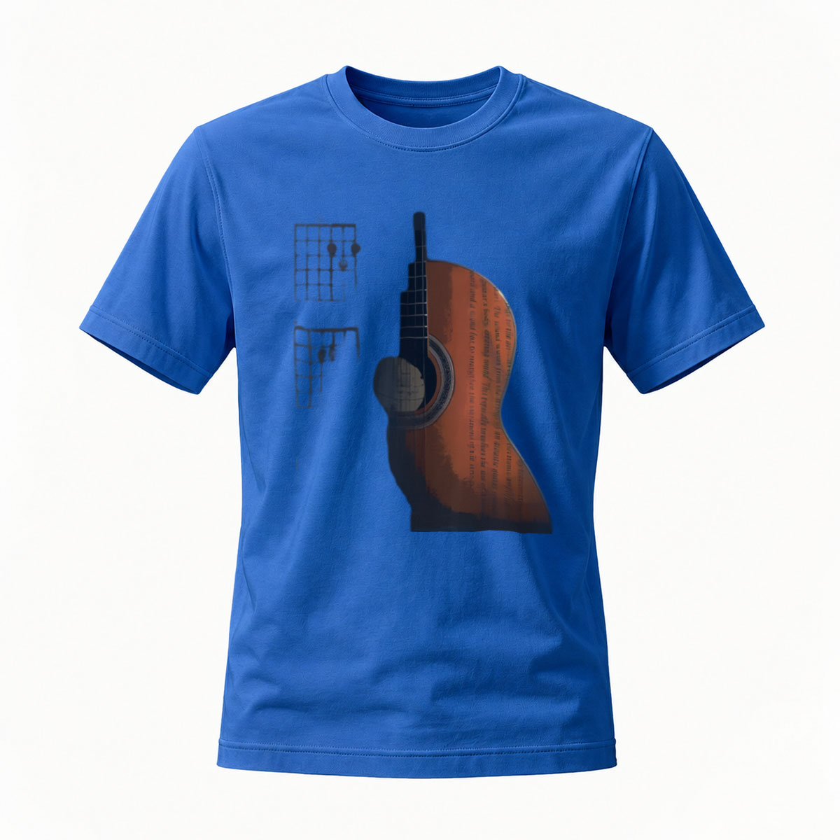 Acoustic Guitar Design Men's T-Shirt Music Lover Gift - Image 4