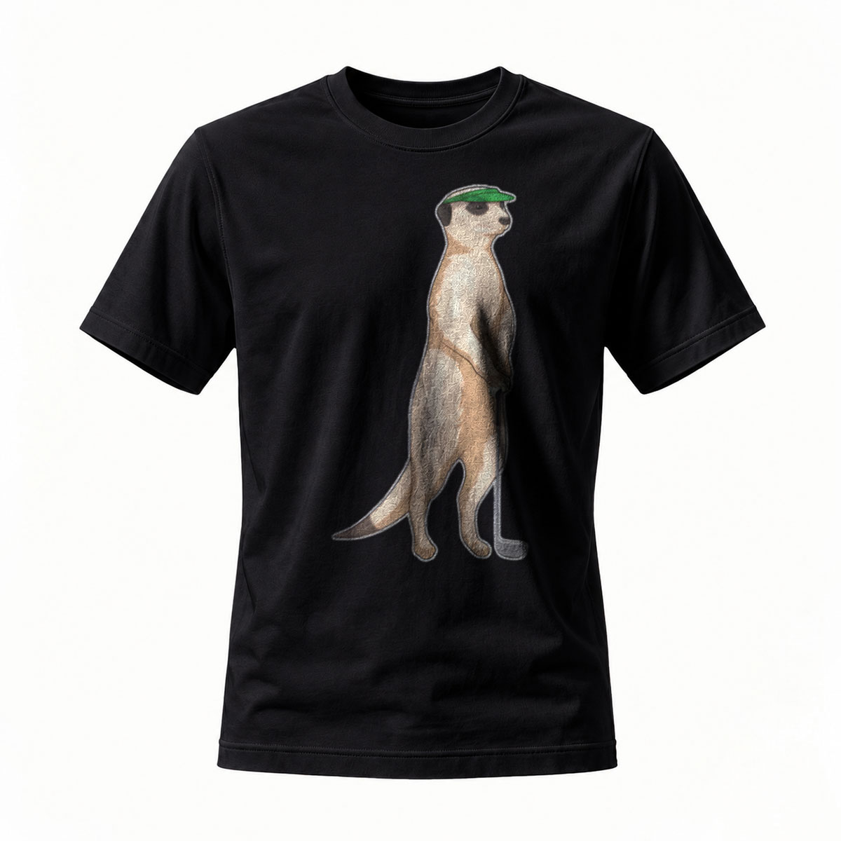 Meerkat with Green Hat Men's T-Shirt Gift for Animal Lovers
