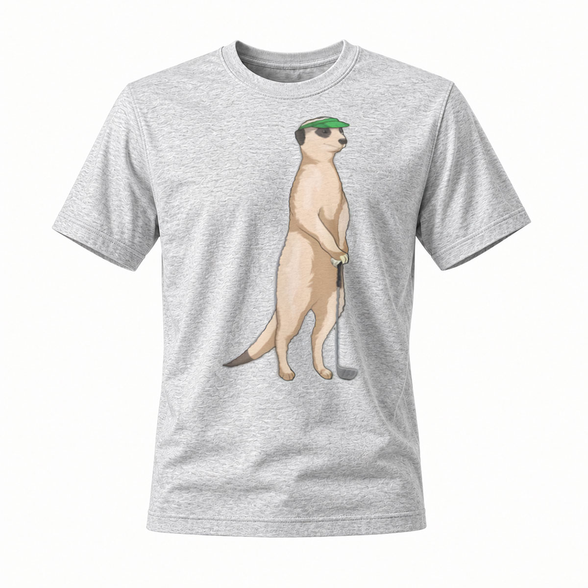 Meerkat with Green Hat Men's T-Shirt Gift for Animal Lovers - Image 3