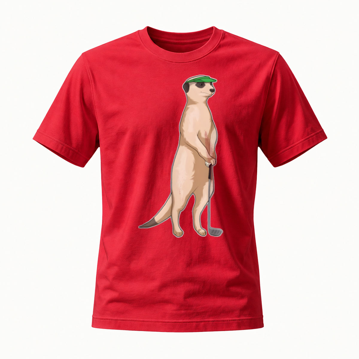 Meerkat with Green Hat Men's T-Shirt Gift for Animal Lovers - Image 5
