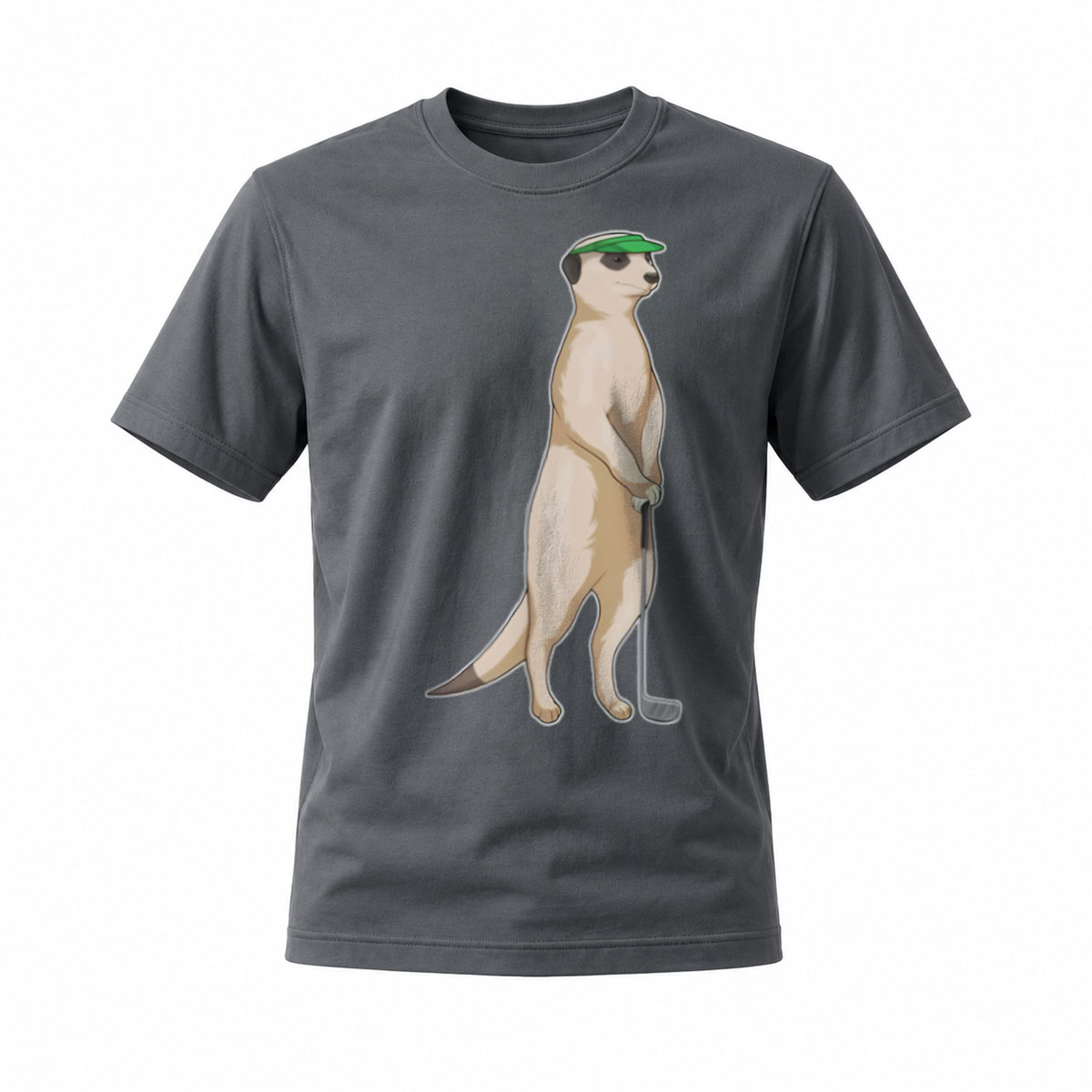 Meerkat with Green Hat Men's T-Shirt Gift for Animal Lovers - Image 6