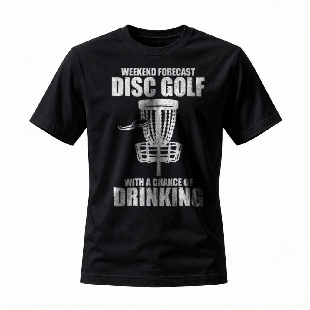 Weekend Forecast Disc Golf with Chance of Drinking T-Shirt