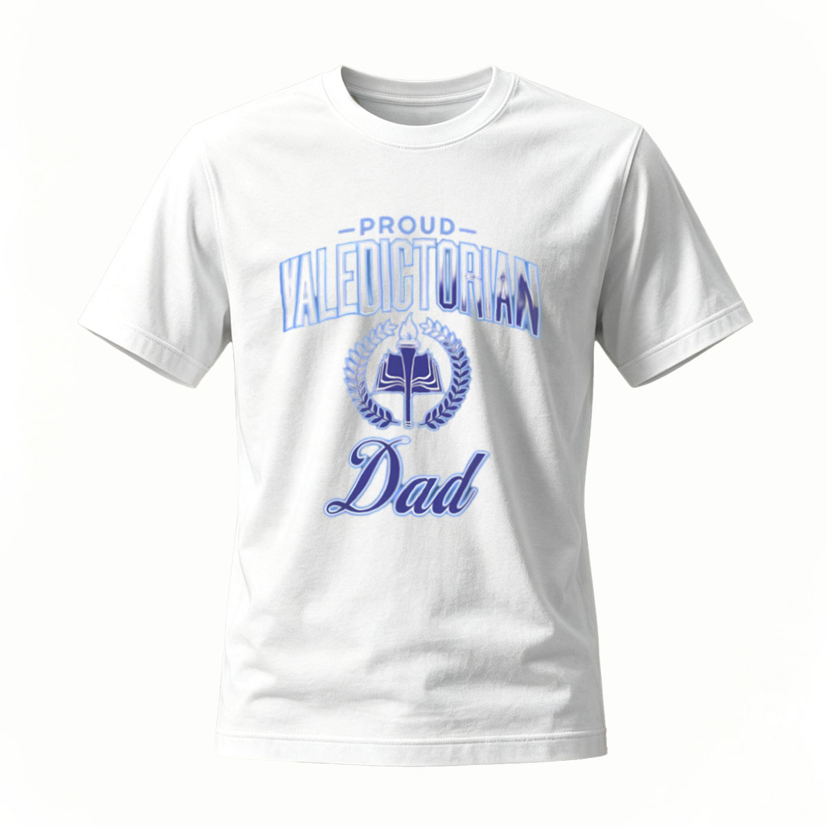 Proud Valedictorian Dad T-Shirt Men's Black Graduation Gift - Image 2
