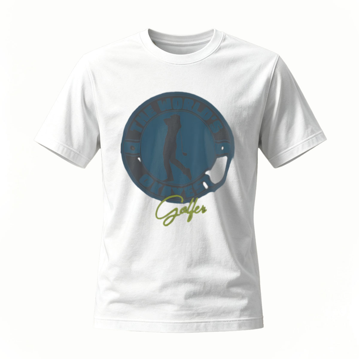 Black T-Shirt with Golf Ball Print and Gaffer Script Design - Image 2