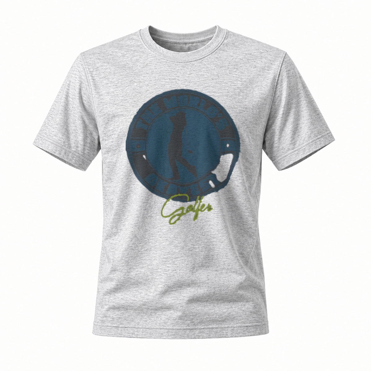 Black T-Shirt with Golf Ball Print and Gaffer Script Design - Image 3