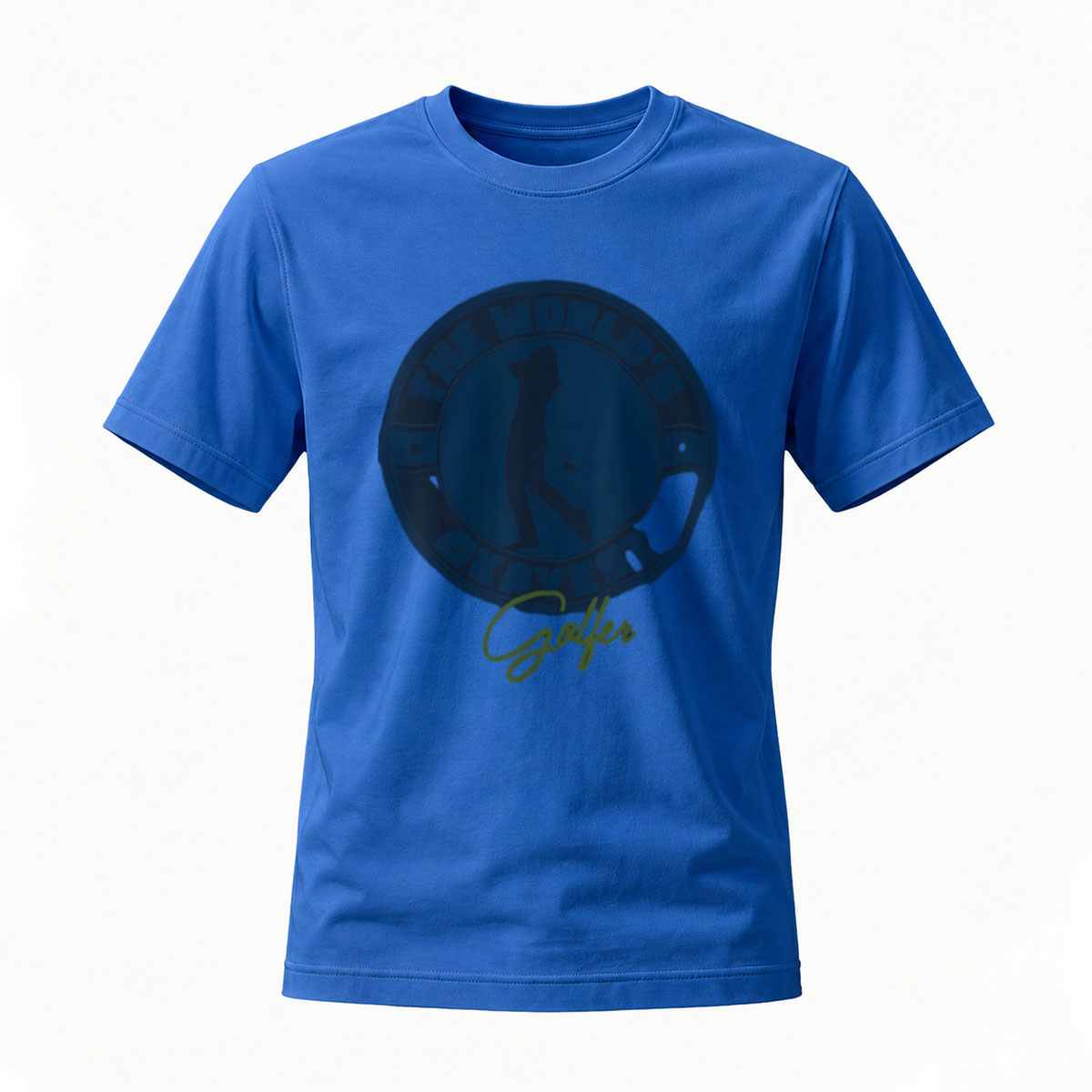 Black T-Shirt with Golf Ball Print and Gaffer Script Design - Image 4