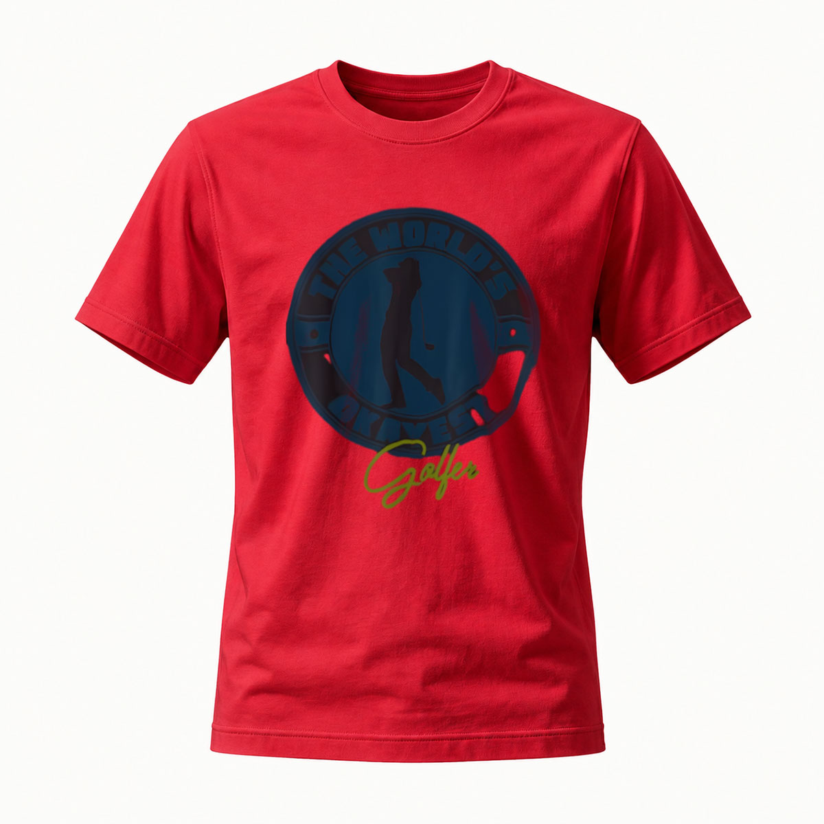Black T-Shirt with Golf Ball Print and Gaffer Script Design - Image 5