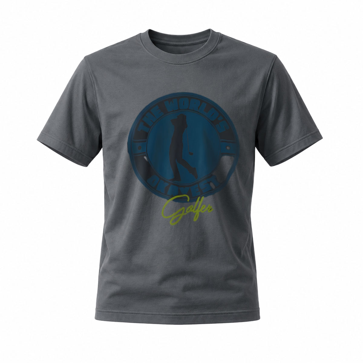 Black T-Shirt with Golf Ball Print and Gaffer Script Design - Image 6