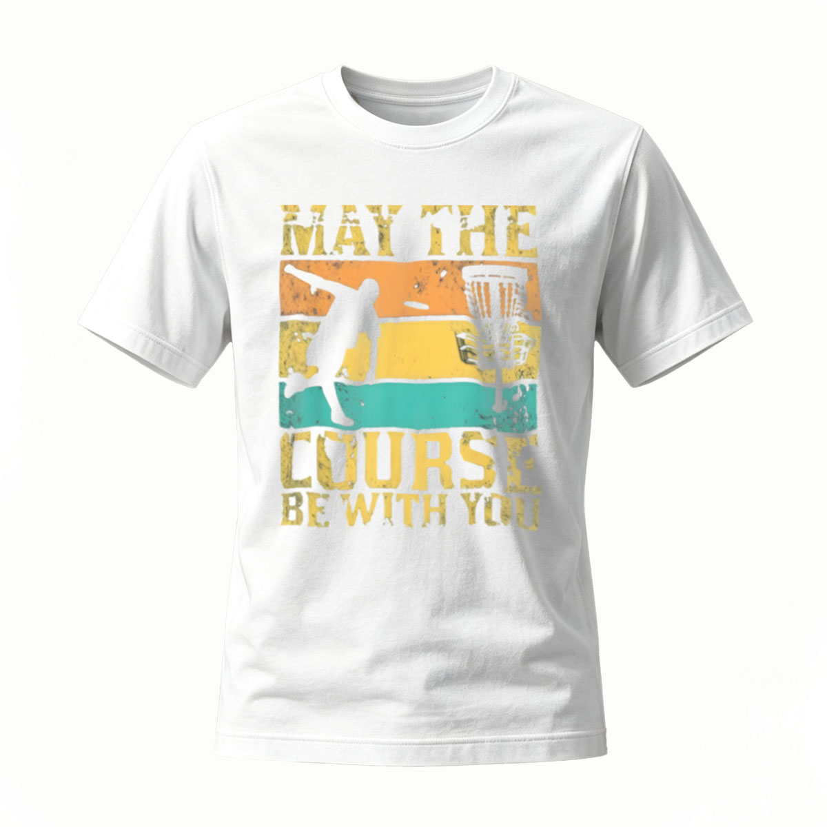 May The Course Be With You Disc Golf T-Shirt Men's - Image 2