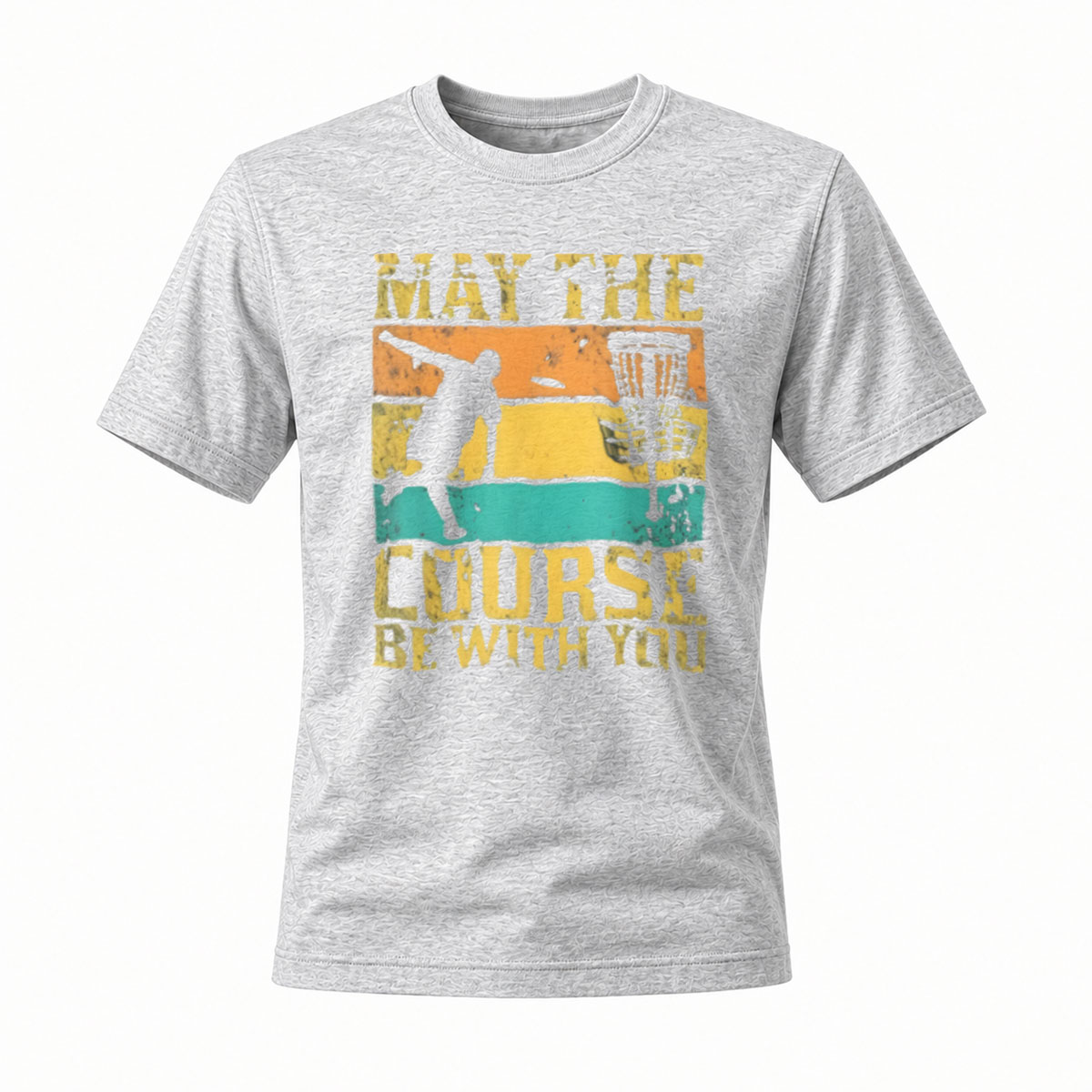 May The Course Be With You Disc Golf T-Shirt Men's - Image 3