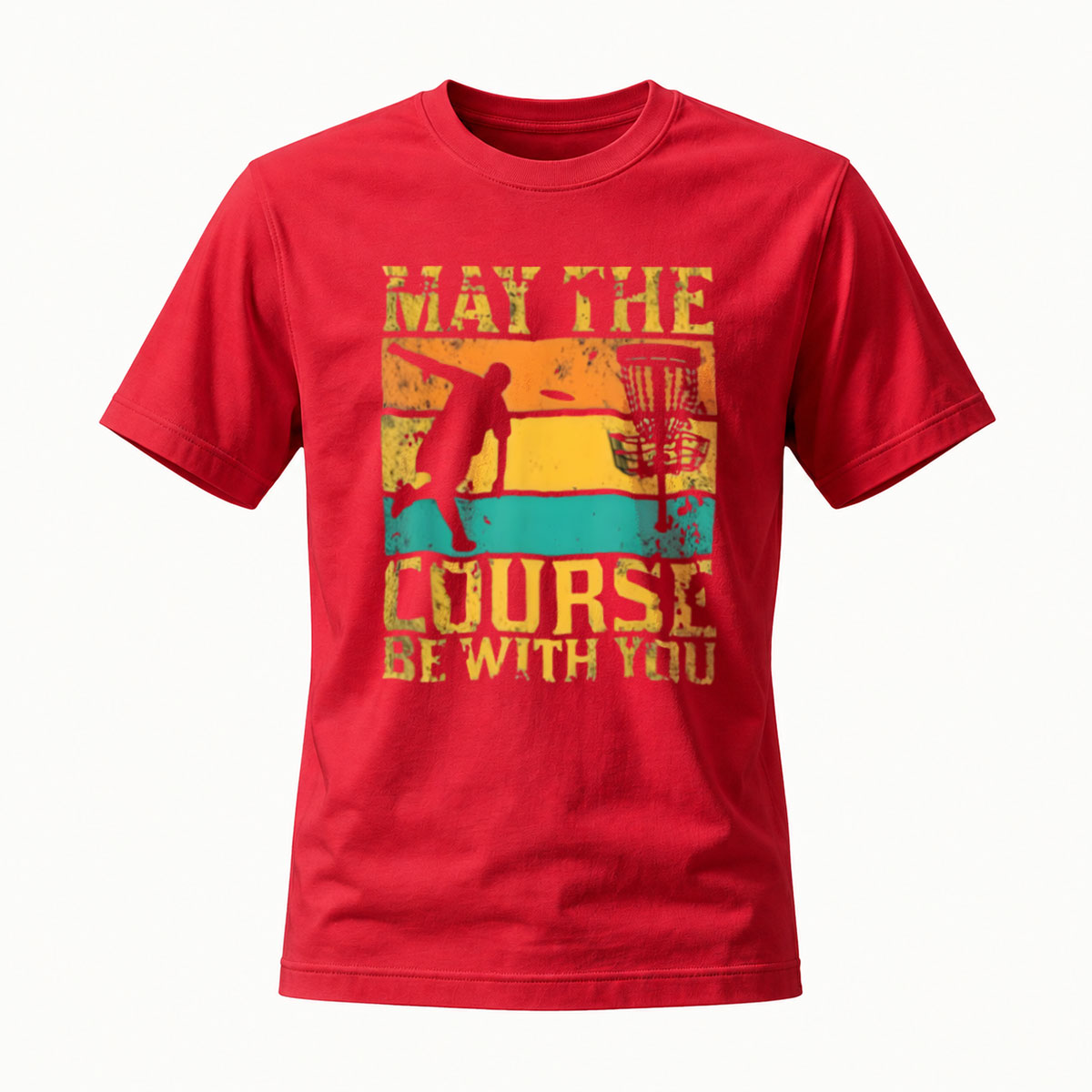 May The Course Be With You Disc Golf T-Shirt Men's - Image 5