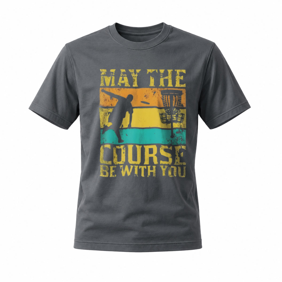 May The Course Be With You Disc Golf T-Shirt Men's - Image 6