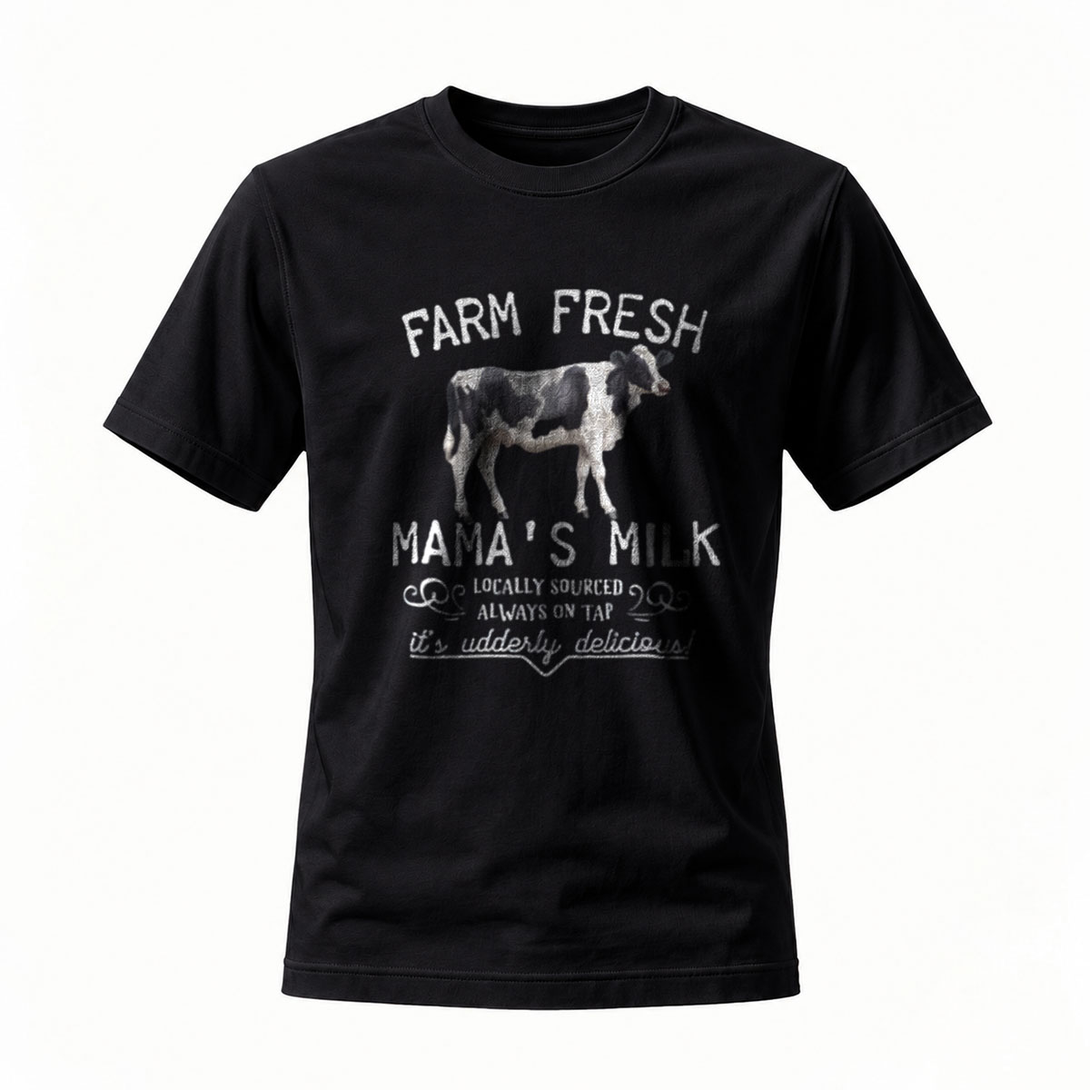 Farm Fresh Mama's Milk Cow Graphic T-Shirt for Men Women