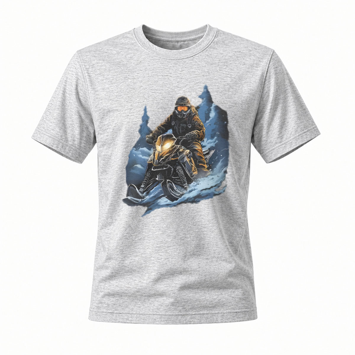 Snowmobile Rider Adventure Winter Sports Men's T-Shirt - Image 3