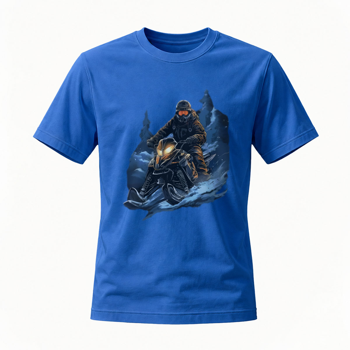 Snowmobile Rider Adventure Winter Sports Men's T-Shirt - Image 4