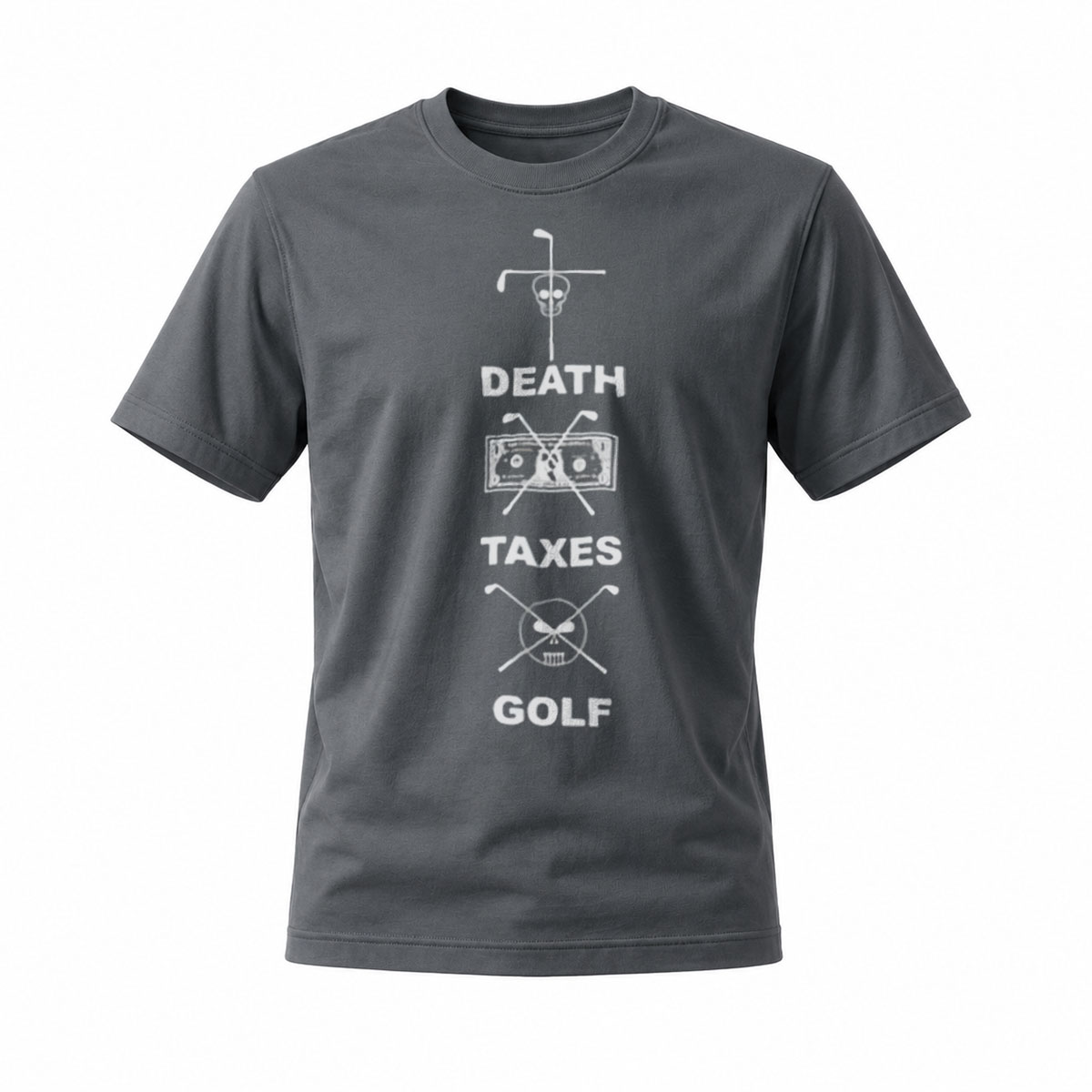 Death Taxes Golf T-Shirt Men's Casual Funny Graphic Tee - Image 6