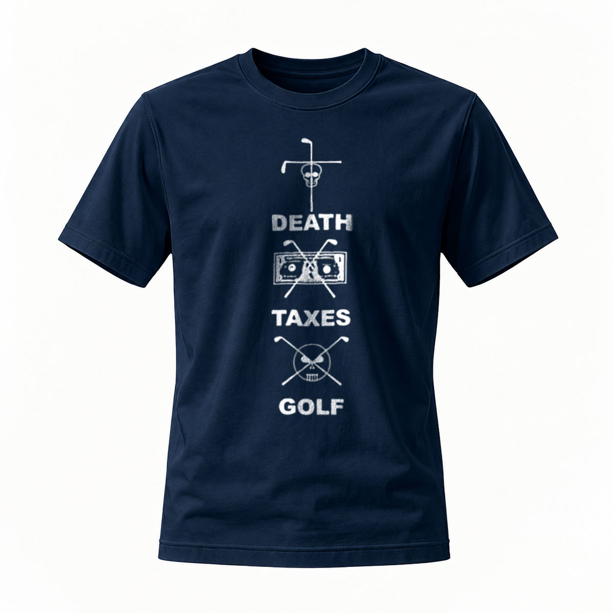 Death Taxes Golf T-Shirt Men's Casual Funny Graphic Tee - Image 7