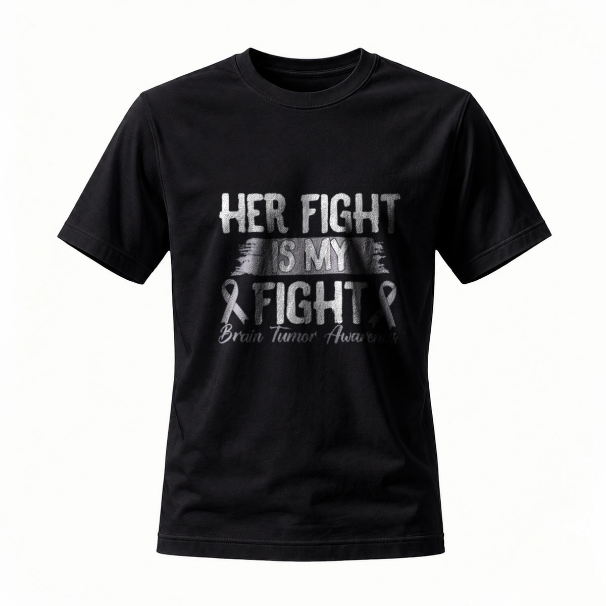 Her Fight Is My Fight Brain Tumor Awareness T-Shirt