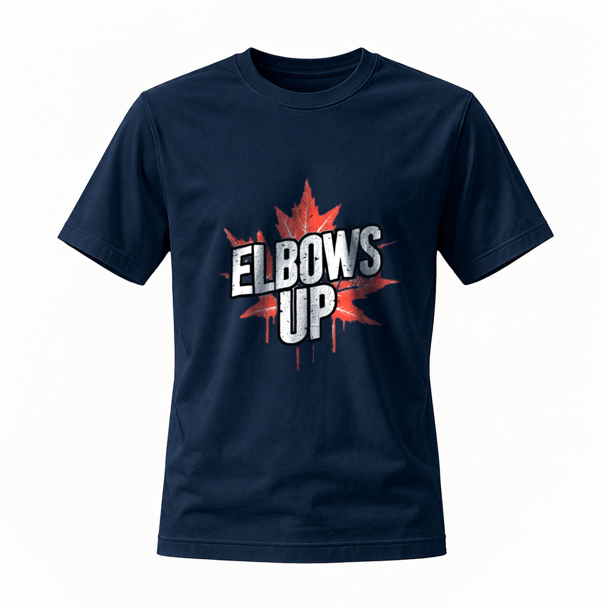 Elbows Up Maple Leaf T-Shirt Men's Casual Graphic Tee - Image 7