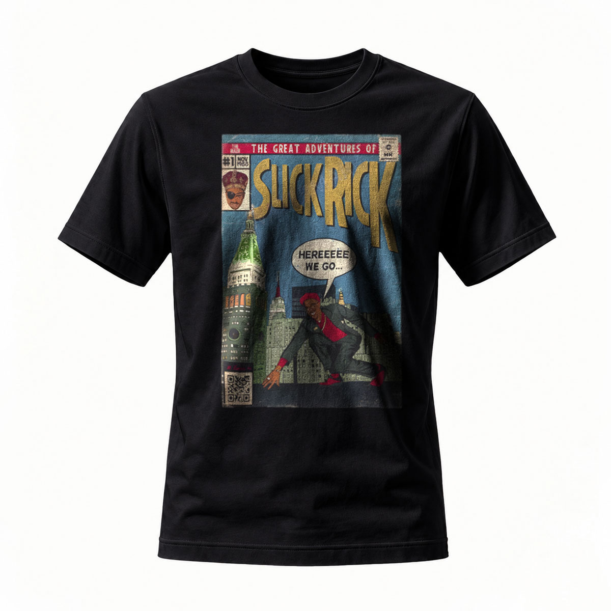 Slick Rick Comic Cover T-Shirt Men's Streetwear Hip Hop Fashion