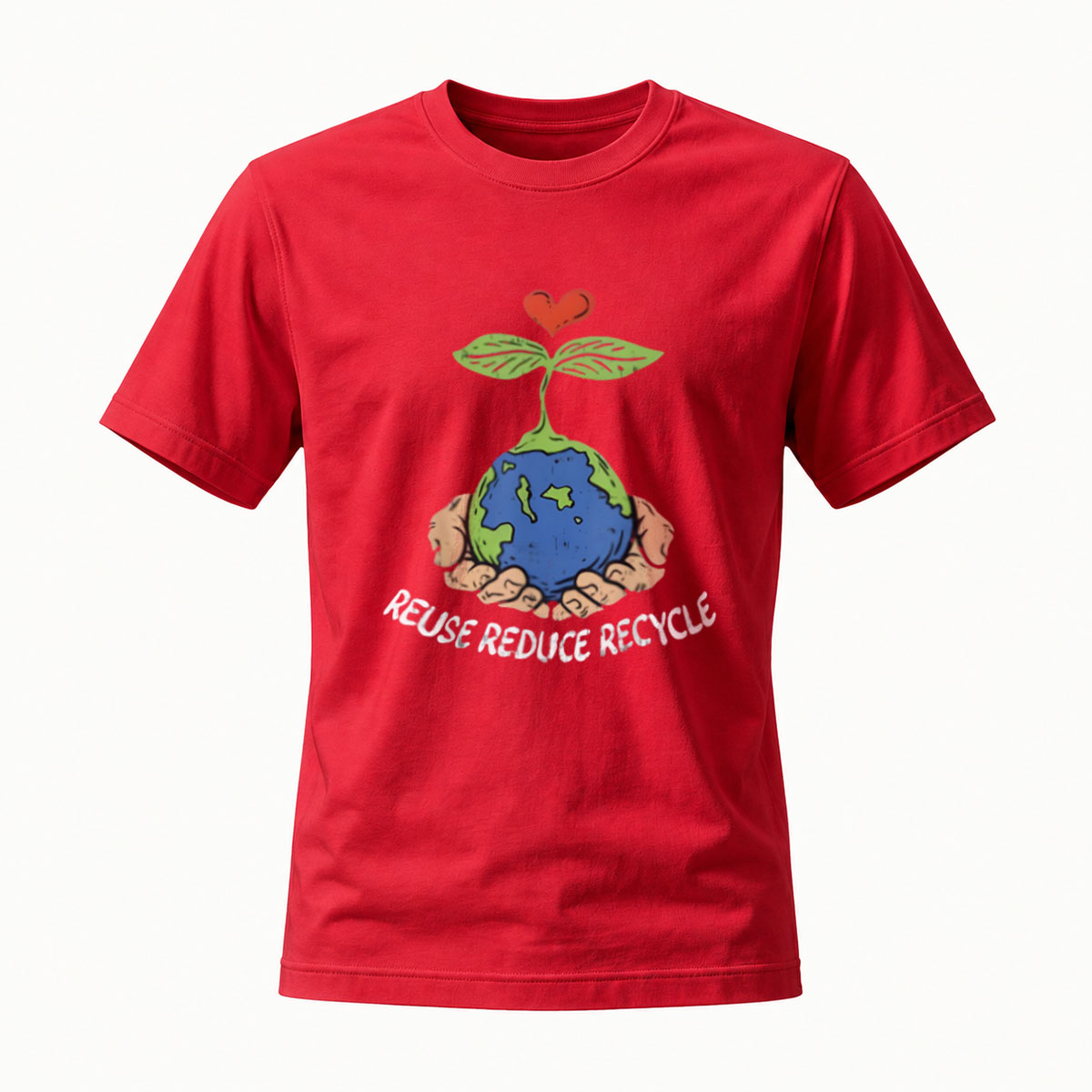 Earth Plant Love Reuse Reduce Recycle Men's T-Shirt - Image 5