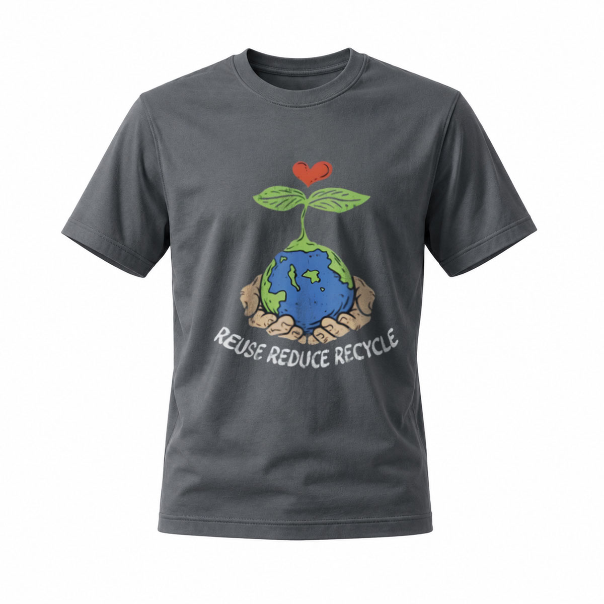 Earth Plant Love Reuse Reduce Recycle Men's T-Shirt - Image 6