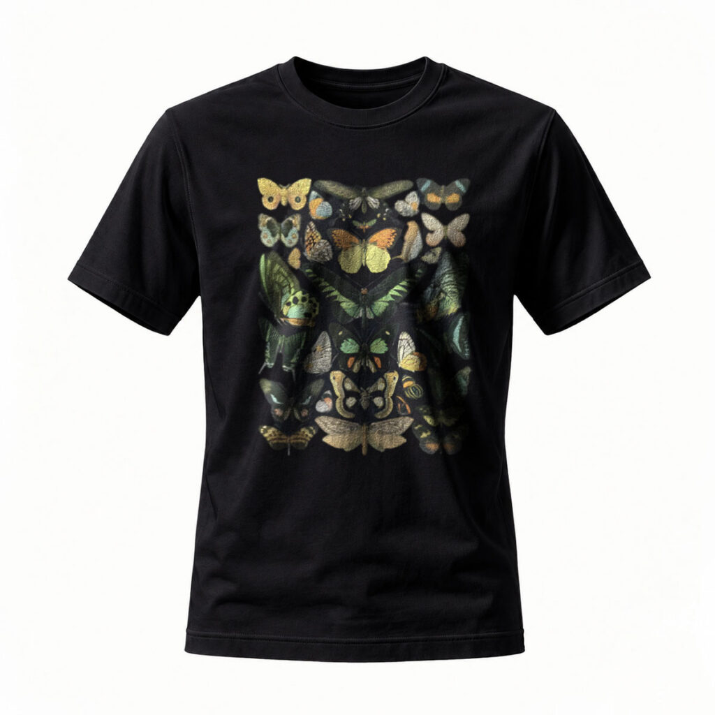 Butterfly Pattern Men's T-Shirt Nature Art Design Gift