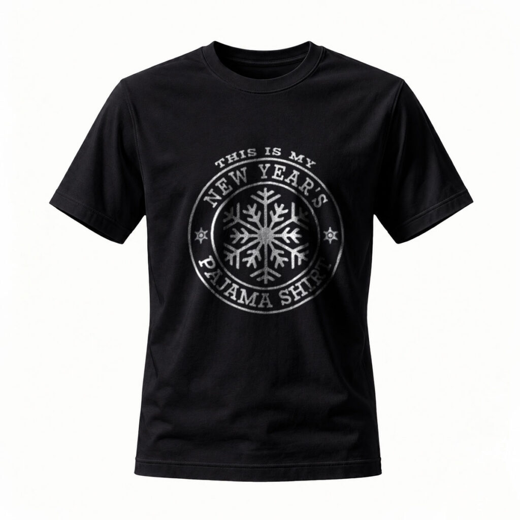 This Is My New Years Pajama Shirt Men's Black T-Shirt