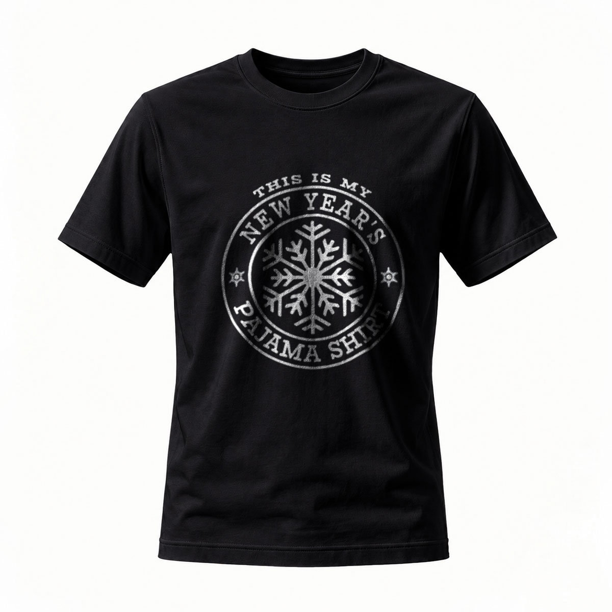 This Is My New Years Pajama Shirt Men's Black T-Shirt