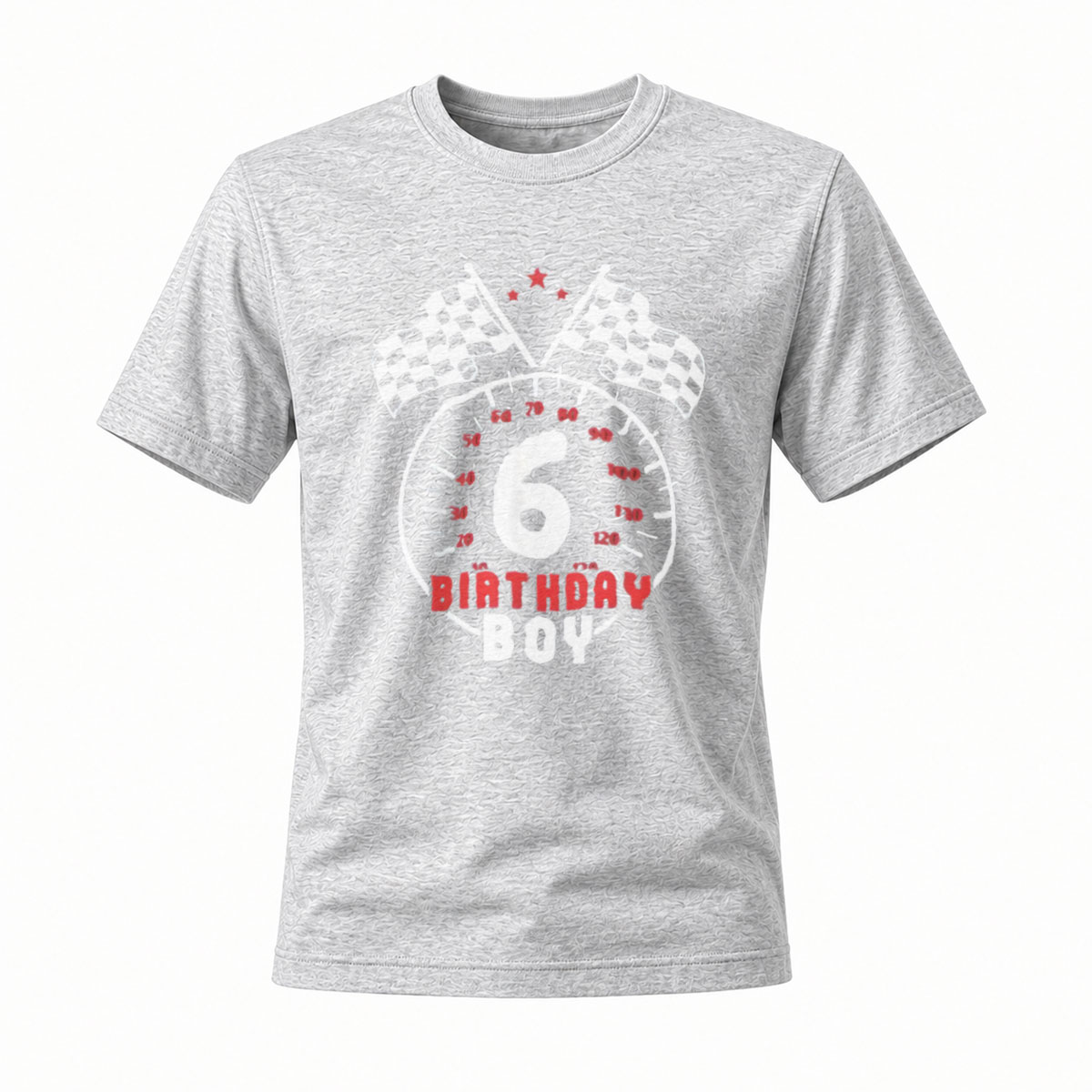 6th Birthday Boy Racing T-Shirt for Kids Car Theme Party Gift - Image 3