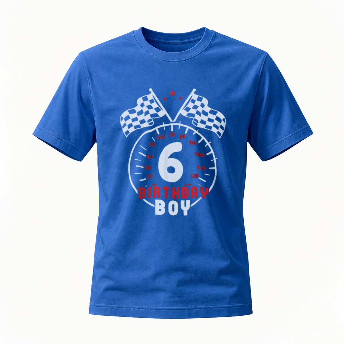 6th Birthday Boy Racing T-Shirt for Kids Car Theme Party Gift - Image 4