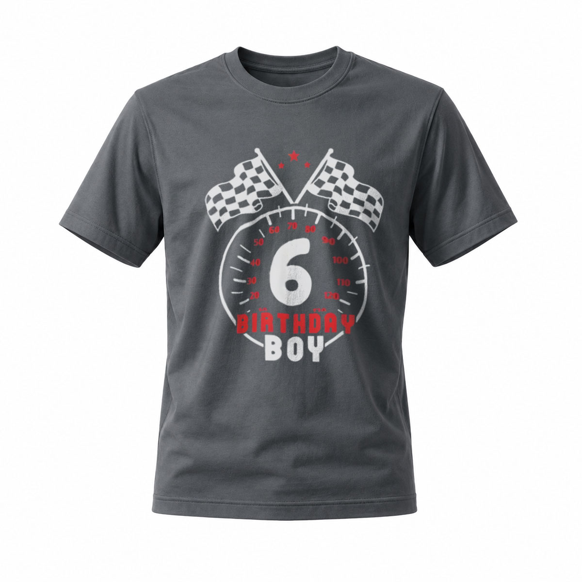 6th Birthday Boy Racing T-Shirt for Kids Car Theme Party Gift - Image 6