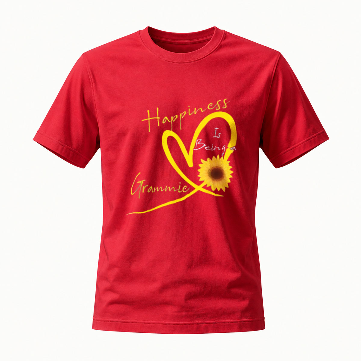 Happiness Is Being Grammie Sunflower Heart T-Shirt - Image 5