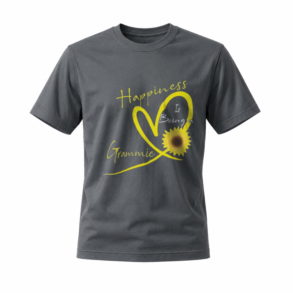 Happiness Is Being Grammie Sunflower Heart T-Shirt - Image 6