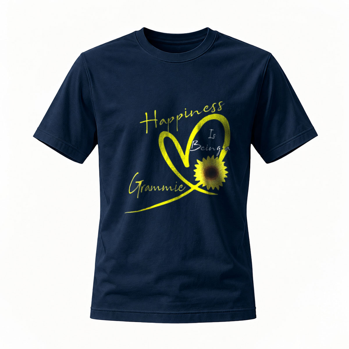 Happiness Is Being Grammie Sunflower Heart T-Shirt - Image 7
