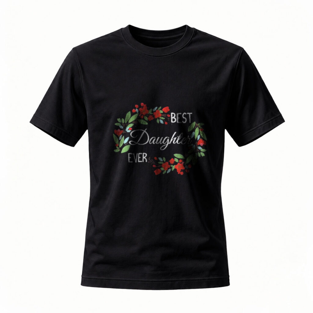 Best Daughter Ever Floral T-Shirt Women's Gift