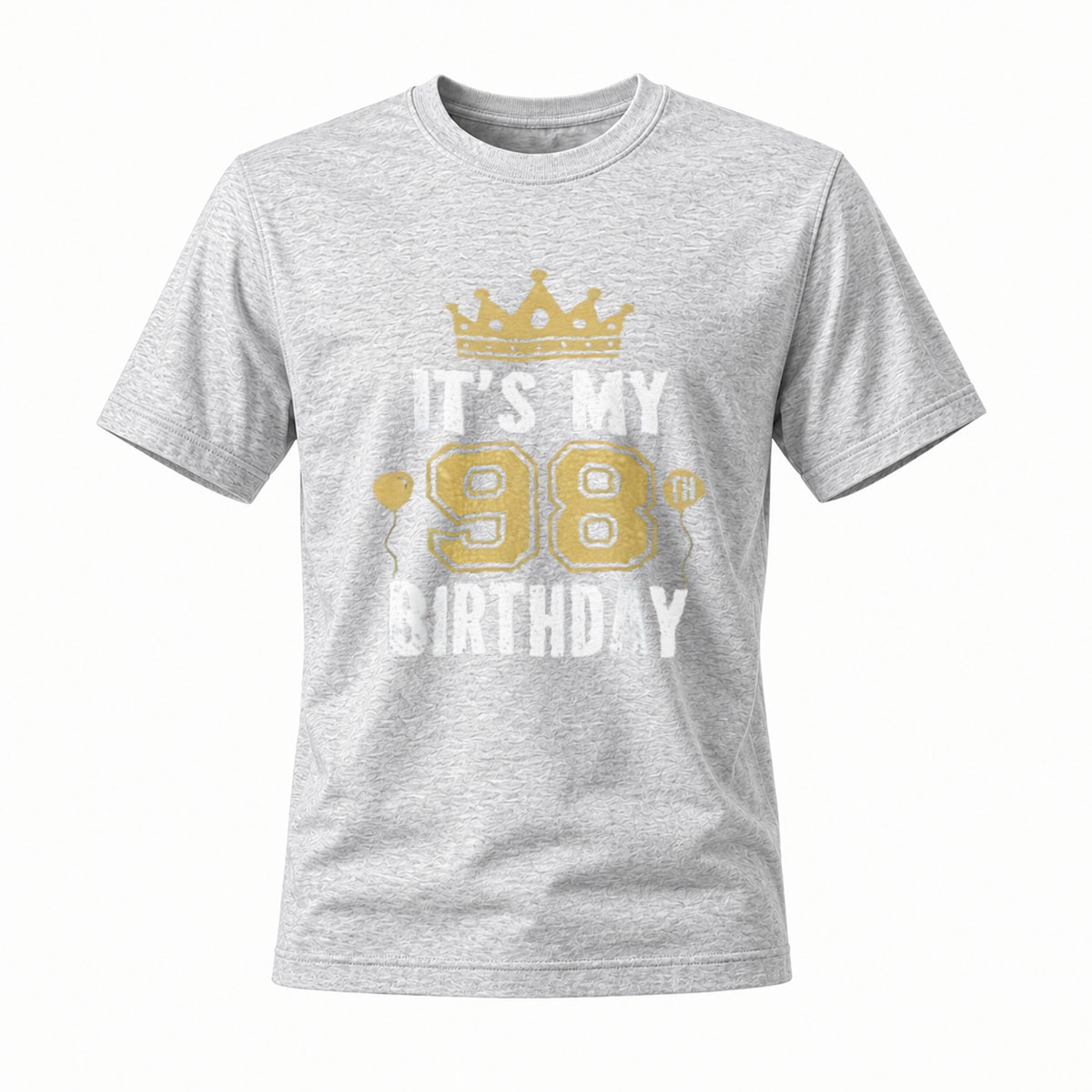 It's My 98th Birthday King Crown T-Shirt Men Women Party Gift - Image 3