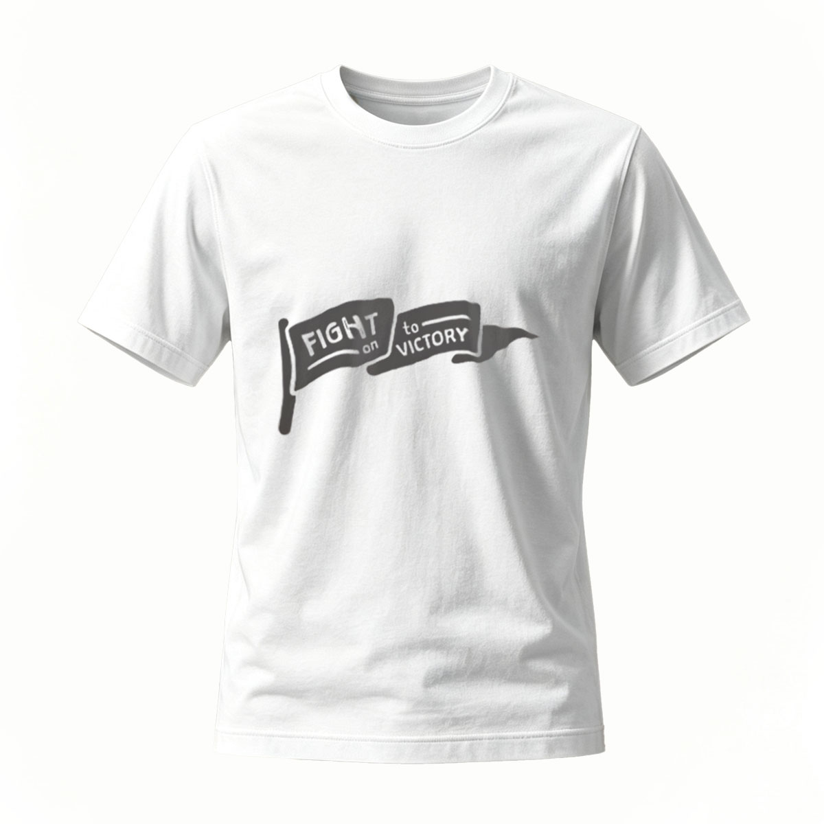 Fight to Victory Men's T-Shirt Black Sporty Design - Image 2