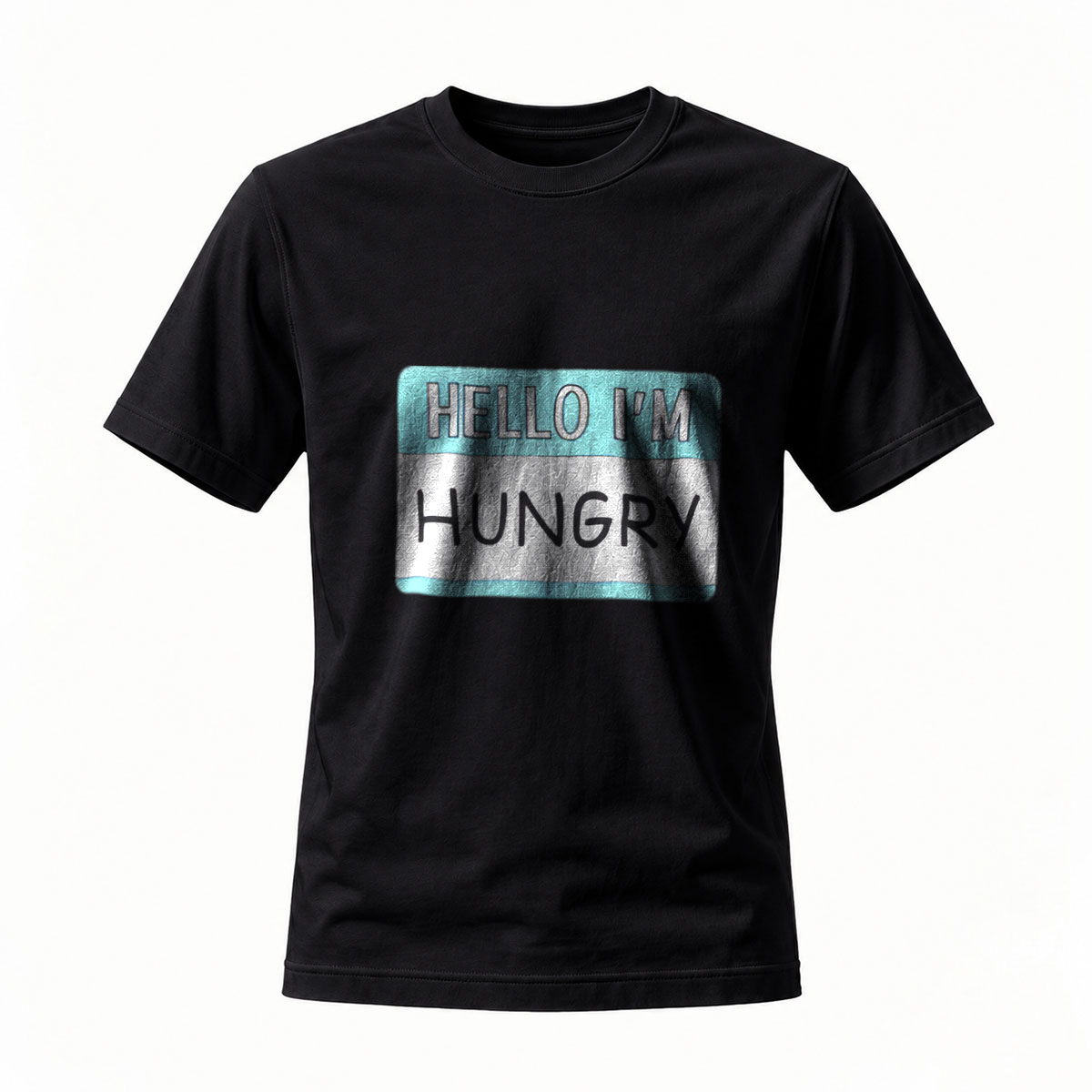 Hello Im Hungry T-Shirt Men's Casual Funny Graphic Tee Shirt