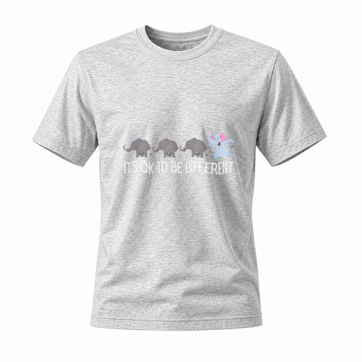 Its OK to Be Different Elephant Design T-Shirt Men Women Casual Wear - Image 3