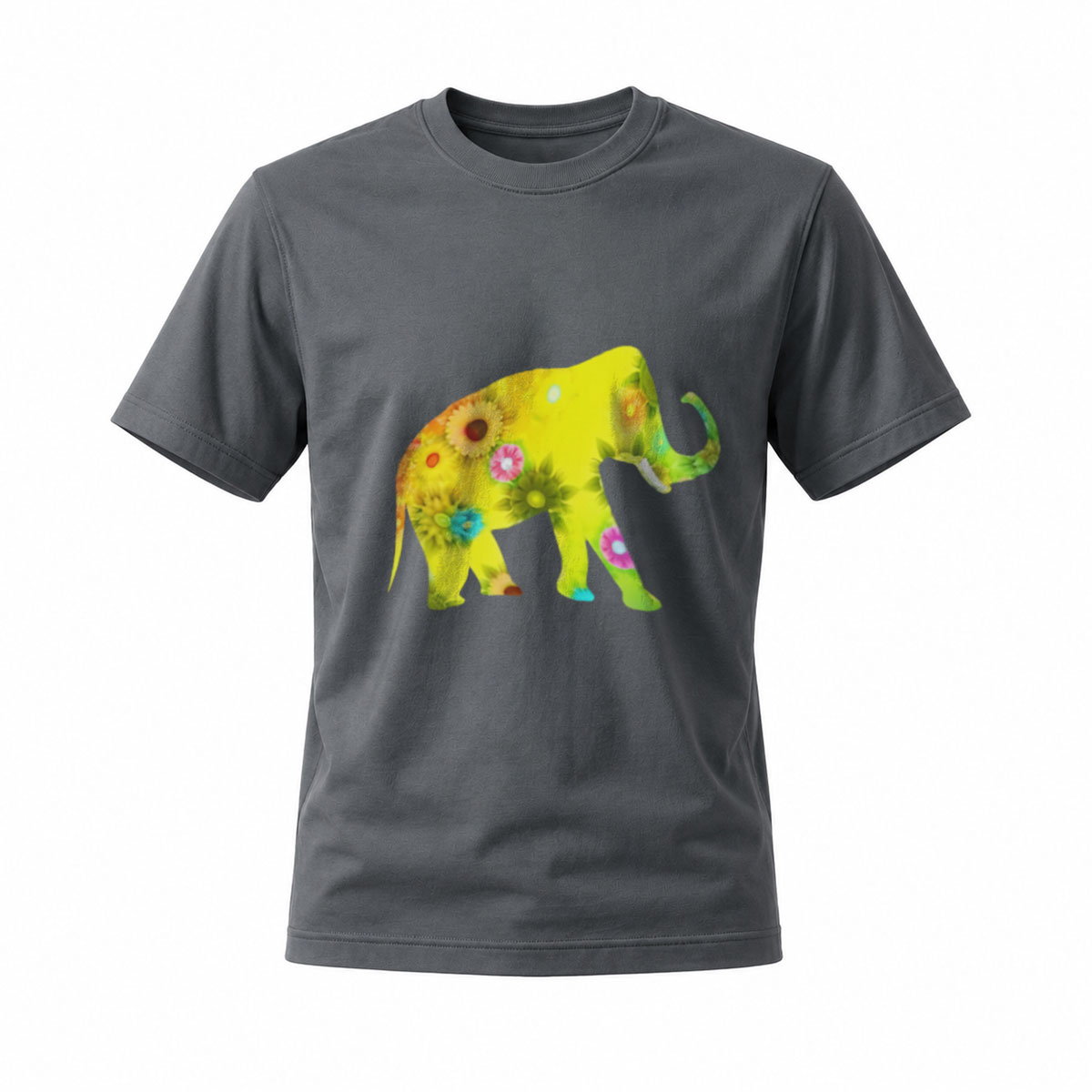 Colorful Elephant Print Men's T-Shirt Summer Casual Wear - Image 6