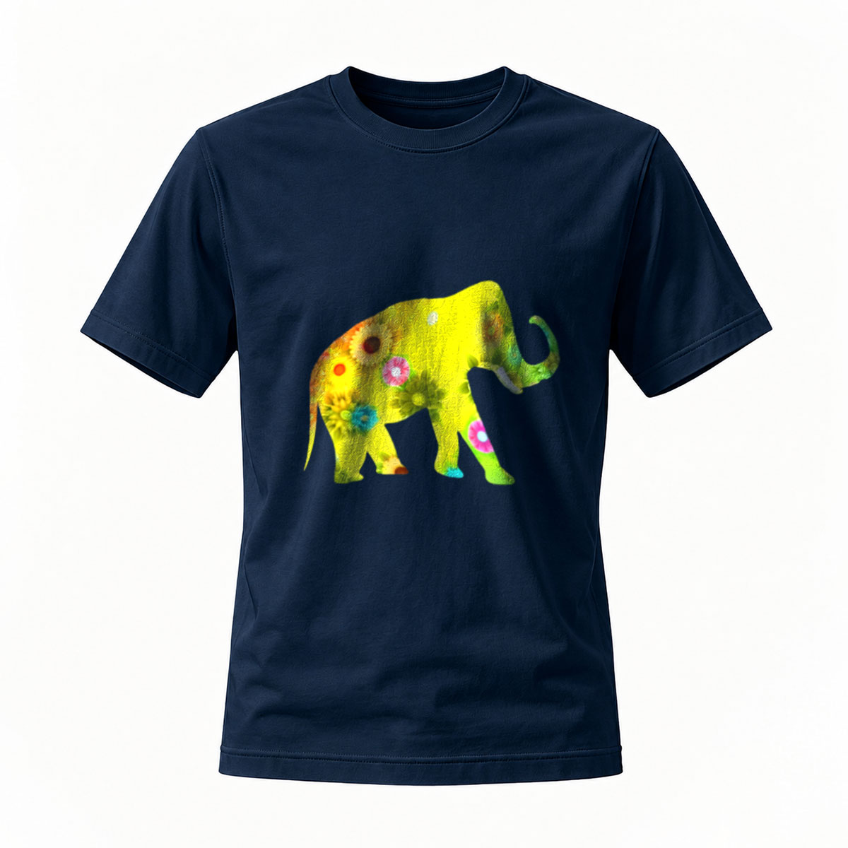 Colorful Elephant Print Men's T-Shirt Summer Casual Wear - Image 7