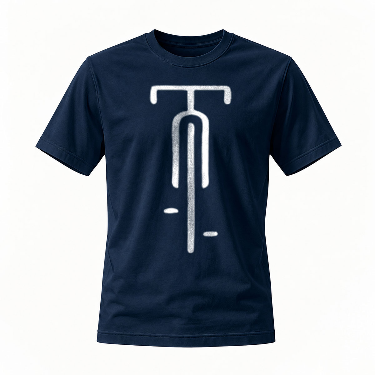T-Shirt Men's Black Graphic Tee Silver Logo Casual Wear - Image 7